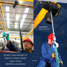 Model LX Electric Chain Hoist, 1-Ton Capacity, Motorized Trolley Mount - 0