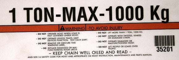 CM Hoist 35201