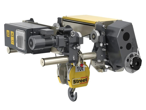 10 Ton Wire Rope Hoist by Street Crane - ready to ship FOB Charleston, SC- Contact authorized distributor Shupper-Brickle Equipment Co