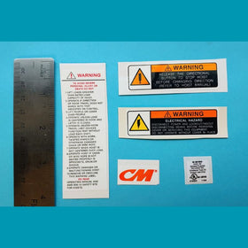 CM Hoist Warning Label Kit including 5 safety labels for the hoist pendant