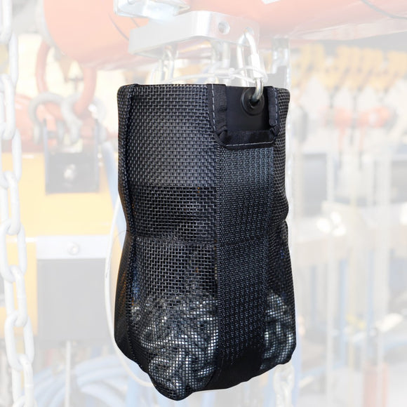 2490 CM Cyclone, army type and low headroom trolley hoist fabric chain bags - 16" length