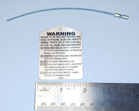 22688301 HOIST WARNING TAG