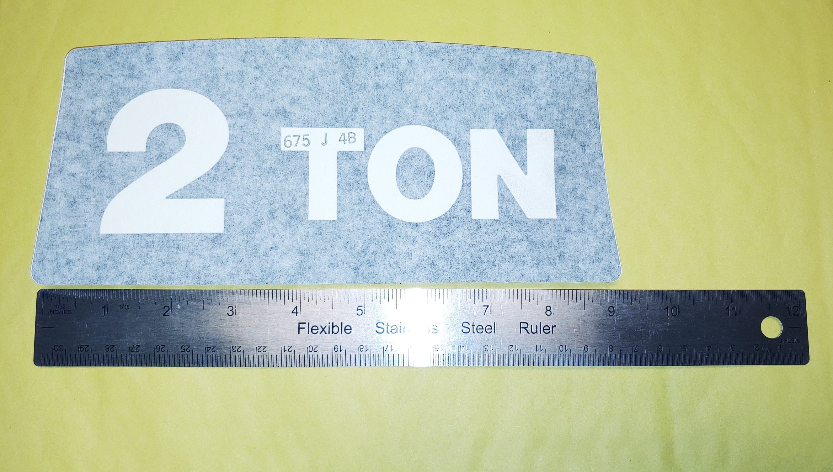 675J4B CAP SIGN, 2-TON - 0
