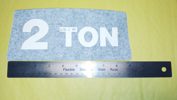 675J4B CAP SIGN, 2-TON - 0
