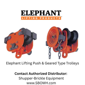 Elephant Lifting Trolleys - Push Trolleys and Geared Type Trollesy