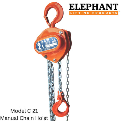 Elephant Lifting Model C-21 Manual Chain Hoist, Quality imported chain hoist, Made in Japan
