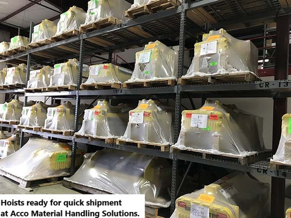 Quick Shipping Electric Chain Hoists & Wire Rope Hoists by ACCO MHS