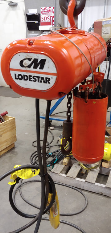 CM Industrial Lodestar Hoist, Model B ,USED CONDITION, 1/4 Ton Cap, 10 FT Lift, 230/460, 16FPM