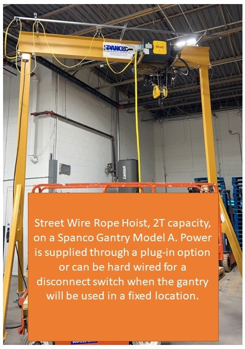 Wire Rope Hoists by Street Crane