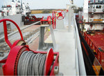 Hand winch for barge dry dock positioning