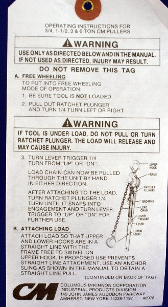 CM Hoist 40976