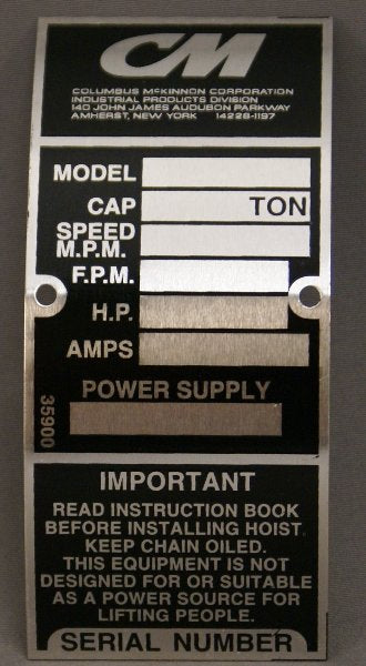 CM Hoist 35900