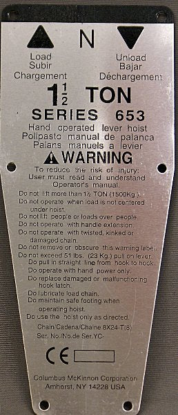 CM Hoist 53871