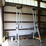 EME 4400 Aluminum Movable Gantry Crane - includes both 15 FT beam and 8 FT beam & AMH Manual Chain Hoist (Like New Condition)